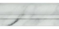 2"x12" European Honed Bianco Mare Marble Single-Step Chair Rail Trim, Set of 50