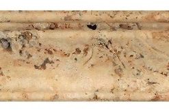 2.5"x12" European 12 Honed Scabos Travertine Crown Molding, Set of 50