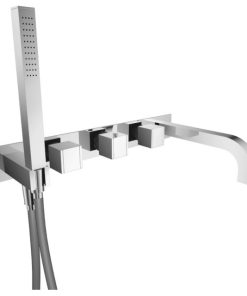 Wall Mount Tub Filler With Hand Shower