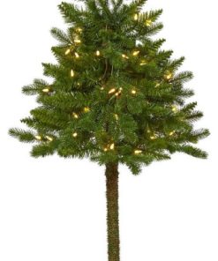 7.5'Flocked Grand Northern Rocky Fir Christmas Tree/6672 Warm Cluster LED Lights