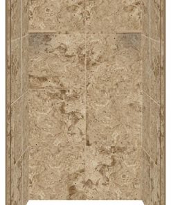 36"x36"x72" Solid Surface Shower Wall Surround, Sand Mountain
