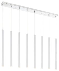Z-Lite 917MP24-WH-LED-8LCH Eight Light Island/Billiard Forest Chrome