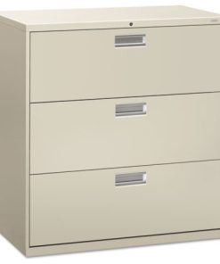 600 Series 3-Drawer Lateral File, 42"x19-1/4", Light Gray