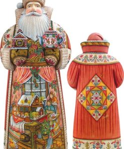 Sweet Celebration Santa, Woodcarved Figurine