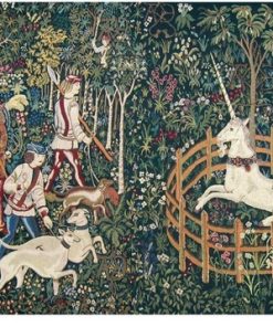 Unicorn Captive and Unicorn Hunt Tapestry Wall Art Hanging