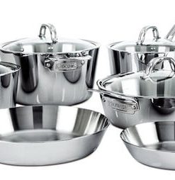 Viking Contemporary 3-Ply - 10 Pc. Cookware Set - Mirror Finish