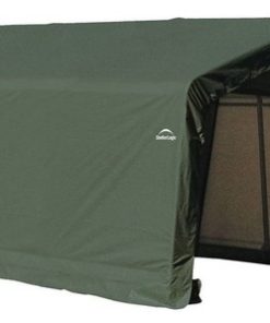 13'x20'x10' Peak Style Shelter, Green Cover