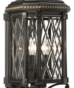 4 Lt Outdoor Wall Mount by Minka-Lavery 9322-585 in Black,Gold Finish