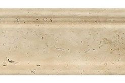 2.5"x12" European 12 Honed Ivory Travertine Crown Molding, Set of 50