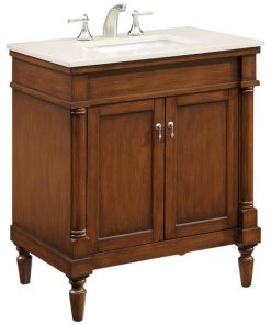 30" Single Bathroom Vanity Set, Brown
