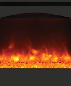 31" Zero Clearance Fireplace with 32" x28" Arch Steel Surround