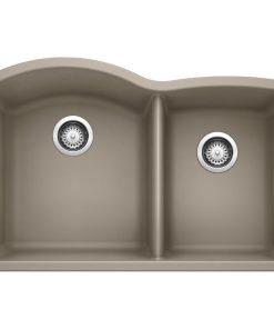 32"x20-27/32" Diamond 1.75 2-Basin Kitchen Sink, Truffle