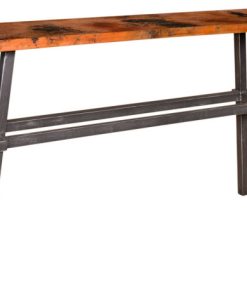 Tower Console Table With 60"x14" Copper Top