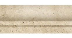 2"x12" European Honed Ivory Travertine Single-Step Chair Rail Trim, Set of 50