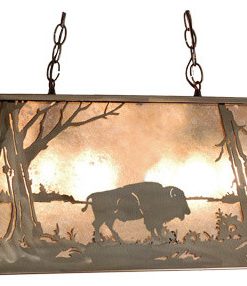 48 Long Buffalo at Lake Oblong Pendant