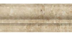 2"x12" Cappuccino Benetton Marble Single-Step Chair Rail Trim, Set of 50