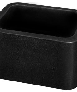 18"Single Bowl Bar Sink, Black Granite With Polished Apron