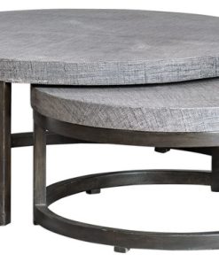 Uttermost Aiyara Gray Nesting Tables, S/2