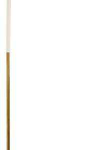 Swing Articulating Floor Lamp in Soft Brass with Linen Shade