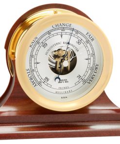 4.5" Chelsea Ship's Bell Barometer in Brass on Traditional Base