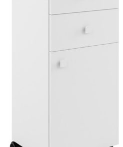 WS Bath Collections Runner 5431 Runner Steel Rolling Cabinet - White