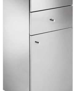 WS Bath Collections Runner 5431 Runner Steel Rolling Cabinet - Stainless Steel