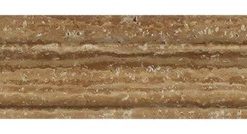 2"x12" European Honed Noce Exotic, Vein-Cut Travertine Crown Molding, Set of 50