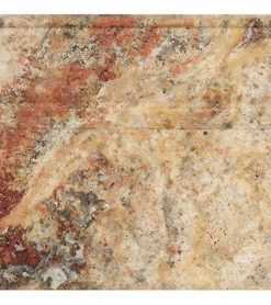 5"x12" Honed Scabos Travertine Baseboard Trim, Set of 50