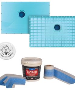 TrueDEK Shower Base, Pro Waterproof, Drain, White, 39.3"x39.3"