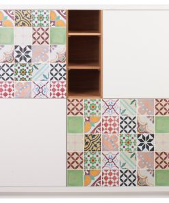 Tema Niche Cupboard with Tile-Printed Doors