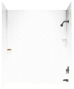Swan 30x60x72 Solid Surface Bathtub Wall Kit, Arctic Granite