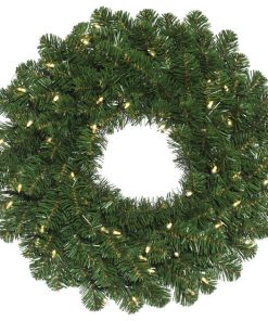 Vickerman Oregon Fir Wreath, WA 70 LED Warm White, 30", 60"x60"x5"