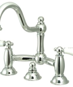 2-Handle 8" Widespread Lavatory Faucet With Brass Pop-up, Polished Chrome